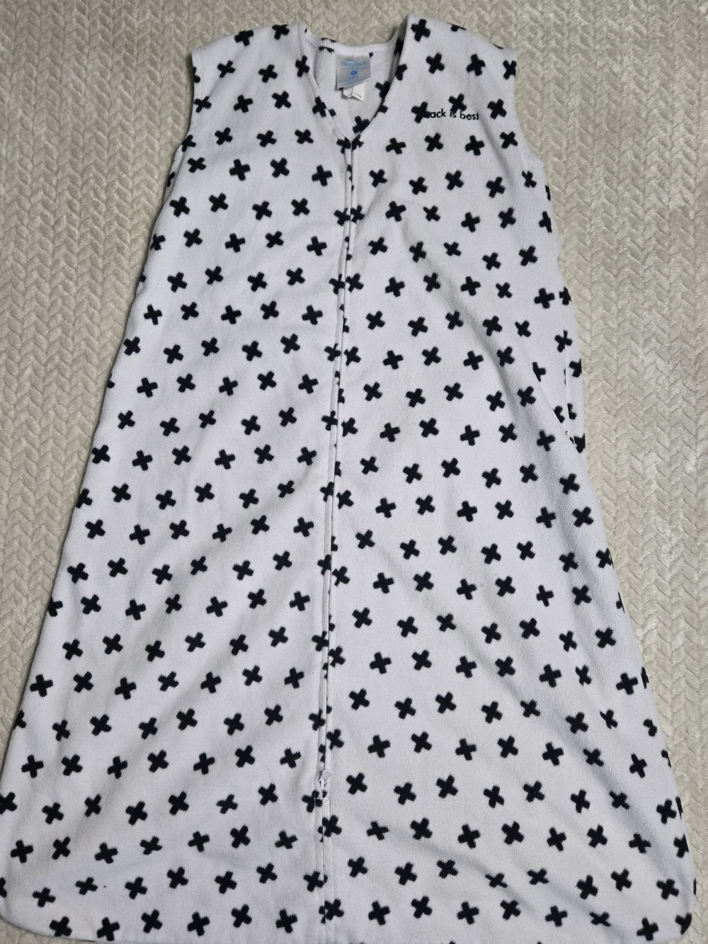 Halo SleepSack Wearable Blanket XL 18-24 Months Black & White Cross Pattern